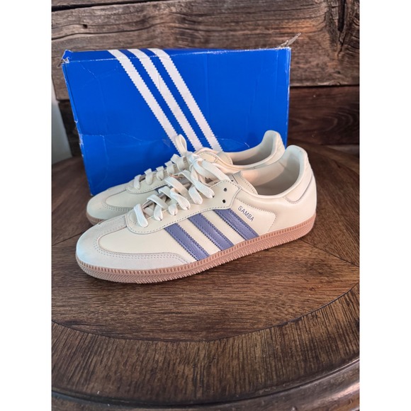 adidas Shoes - Adidas Samba OG W Cream White Silver Violet Gum JS1362 Womens 9.5 Sneakers